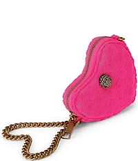 Kurt Geiger London Micro Heart Floral Fabric Crossbody Bag