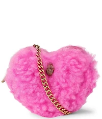 Kurt Geiger London Micro Heart Crossbody Faux Fur Crossbody Bag