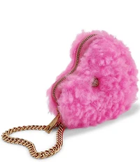 Kurt Geiger London Micro Heart Crossbody Faux Fur Crossbody Bag