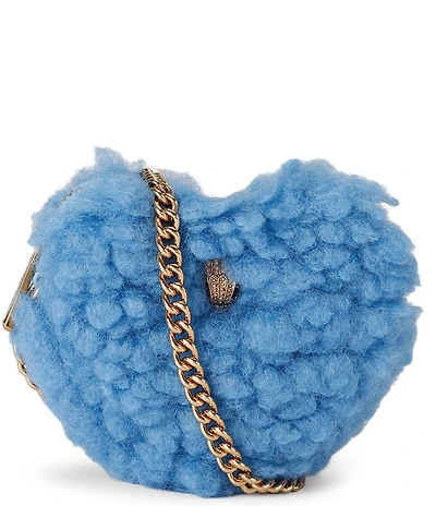 Kurt Geiger London Micro Heart Crossbody Faux Fur Crossbody Bag