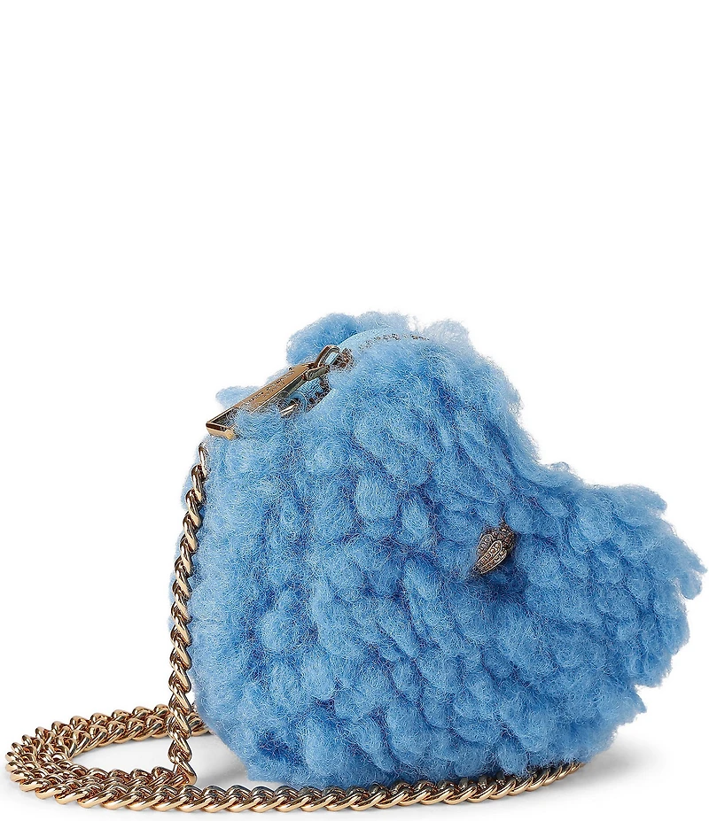 Kurt Geiger London Micro Heart Crossbody Faux Fur Crossbody Bag