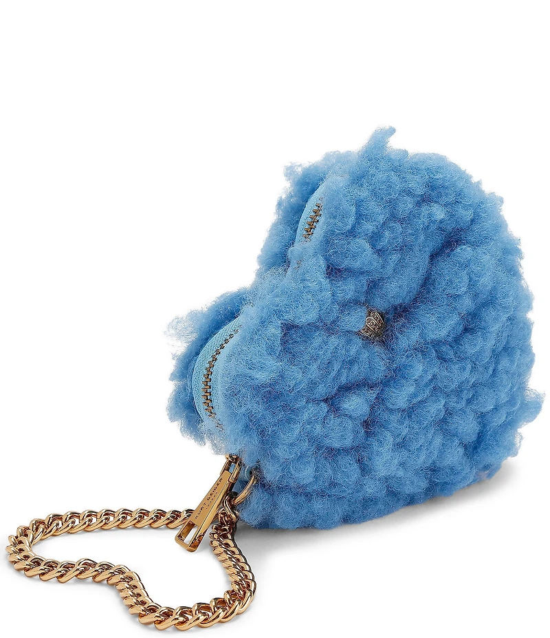 Kurt Geiger London Micro Heart Crossbody Faux Fur Crossbody Bag