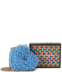 Kurt Geiger London Micro Heart Crossbody Faux Fur Crossbody Bag
