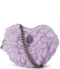 Kurt Geiger London Micro Heart Crossbody Faux Fur Crossbody Bag