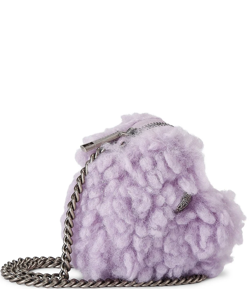 Kurt Geiger London Micro Heart Crossbody Faux Fur Crossbody Bag