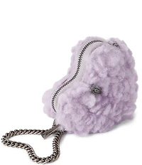 Kurt Geiger London Micro Heart Crossbody Faux Fur Crossbody Bag