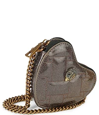 Kurt Geiger London Micro Heart Glitter Quilted Crossbody Bag