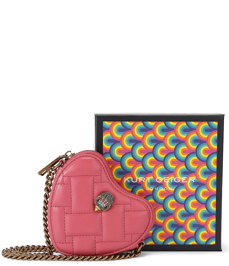 Kurt Geiger London Micro Heart Single Stitch Crossbody Bag