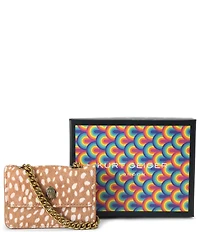 Kurt Geiger London Micro Kensington Animal Print Chain Crossbody Bag