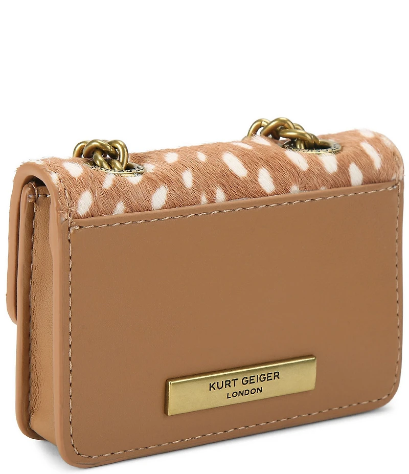 Kurt Geiger London Micro Kensington Animal Dotted Print Chain Crossbody Bag