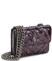 Kurt Geiger London Micro Kensington Black Glitter Crossbody Bag