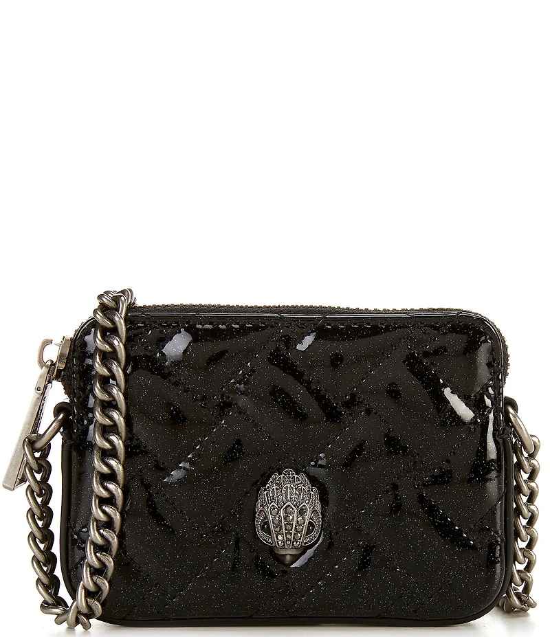 Kurt Geiger London Micro Kensington Glitter Camera Chain Strap Crossbody Bag