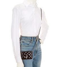 Kurt Geiger London Micro Kensington Glitter Camera Chain Strap Crossbody Bag