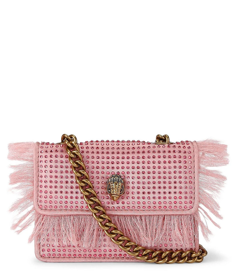 Kurt Geiger London Micro Kensington Chain Embellished Fringe Crossbody Bag