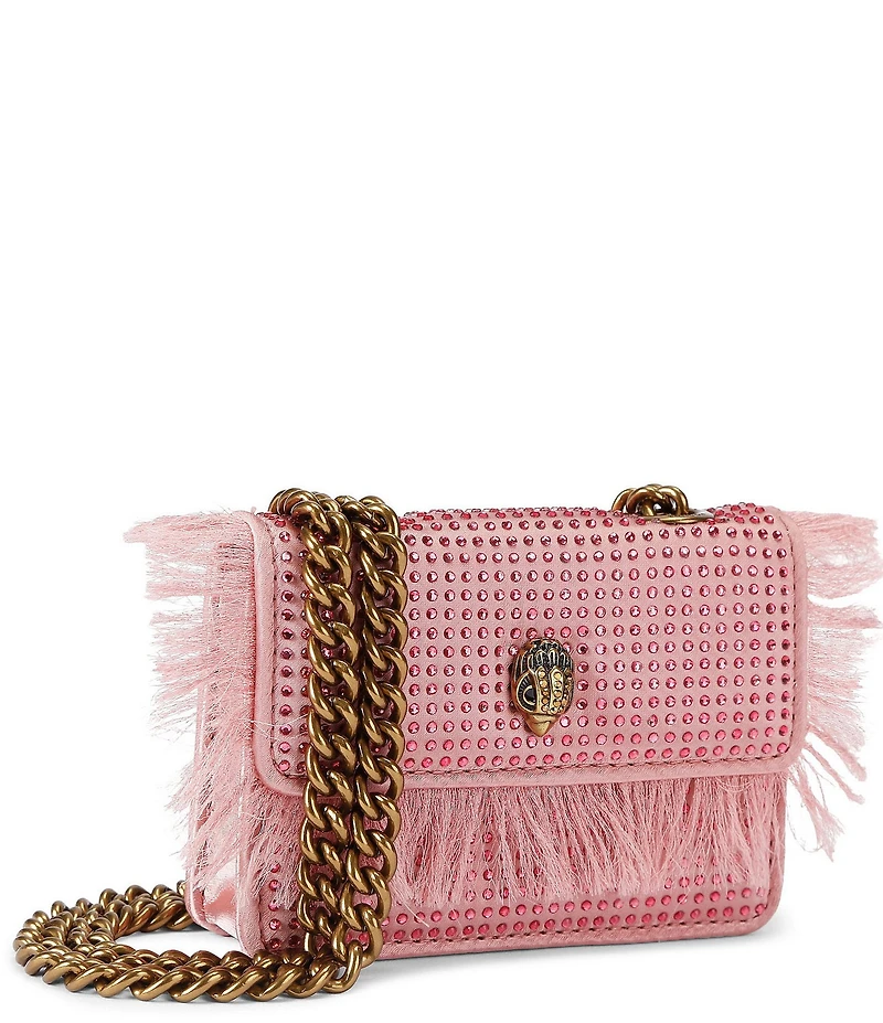 Kurt Geiger London Micro Kensington Chain Embellished Fringe Crossbody Bag