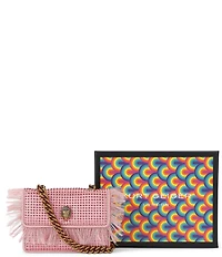 Kurt Geiger London Micro Kensington Chain Embellished Fringe Crossbody Bag