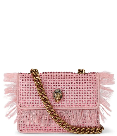 Kurt Geiger London Micro Kensington Chain Embellished Fringe Crossbody Bag