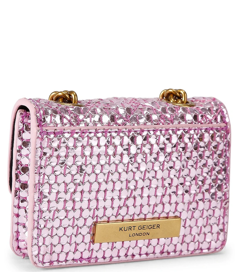 Kurt Geiger London Micro Kensington Metallic Crossbody Bag