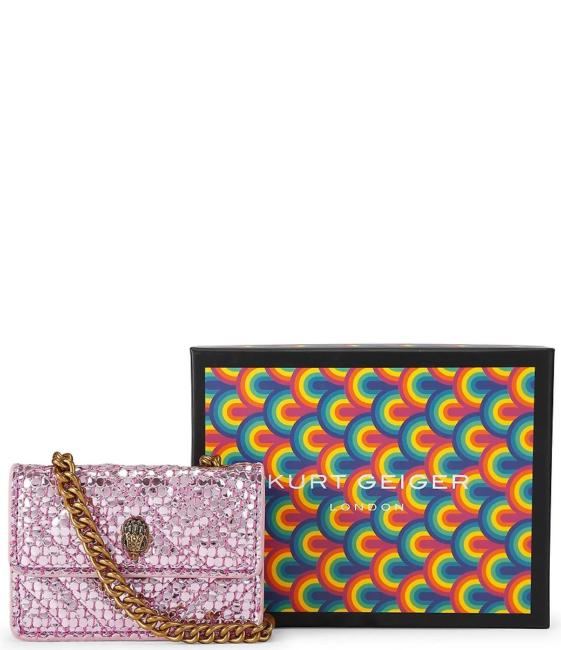 Kurt Geiger London Micro Kensington Metallic Crossbody Bag