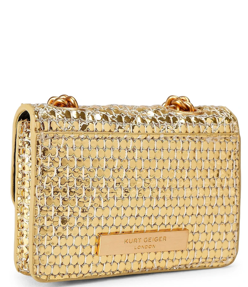 Kurt Geiger London Micro Kensington Metallic Crossbody Bag