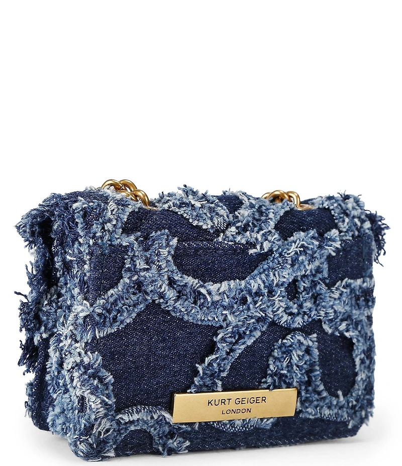 Kurt Geiger London Micro Kensington Denim Crossbody Bag