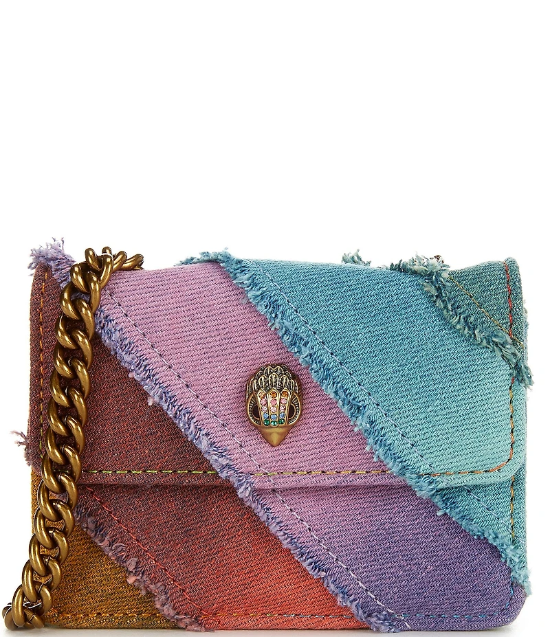 Kurt Geiger London Micro Kensington Denim Chain Strap Crossbody Bag