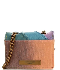 Kurt Geiger London Micro Kensington Denim Chain Strap Crossbody Bag