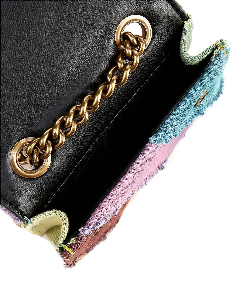 Kurt Geiger London Micro Kensington Denim Chain Strap Crossbody Bag