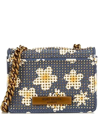 Kurt Geiger London Micro Kensington Floral Rhinestoned Crossbody Bag