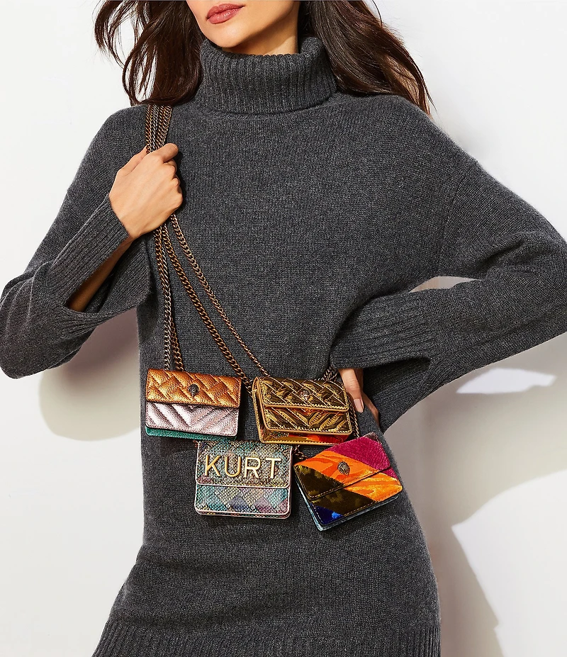 Kurt Geiger London Micro Kensington Metallic Crossbody Bag