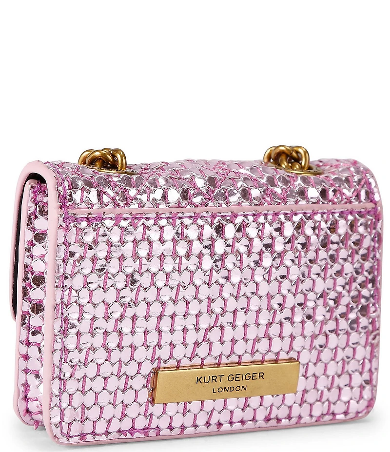 Kurt Geiger London Micro Kensington Metallic Crossbody Bag
