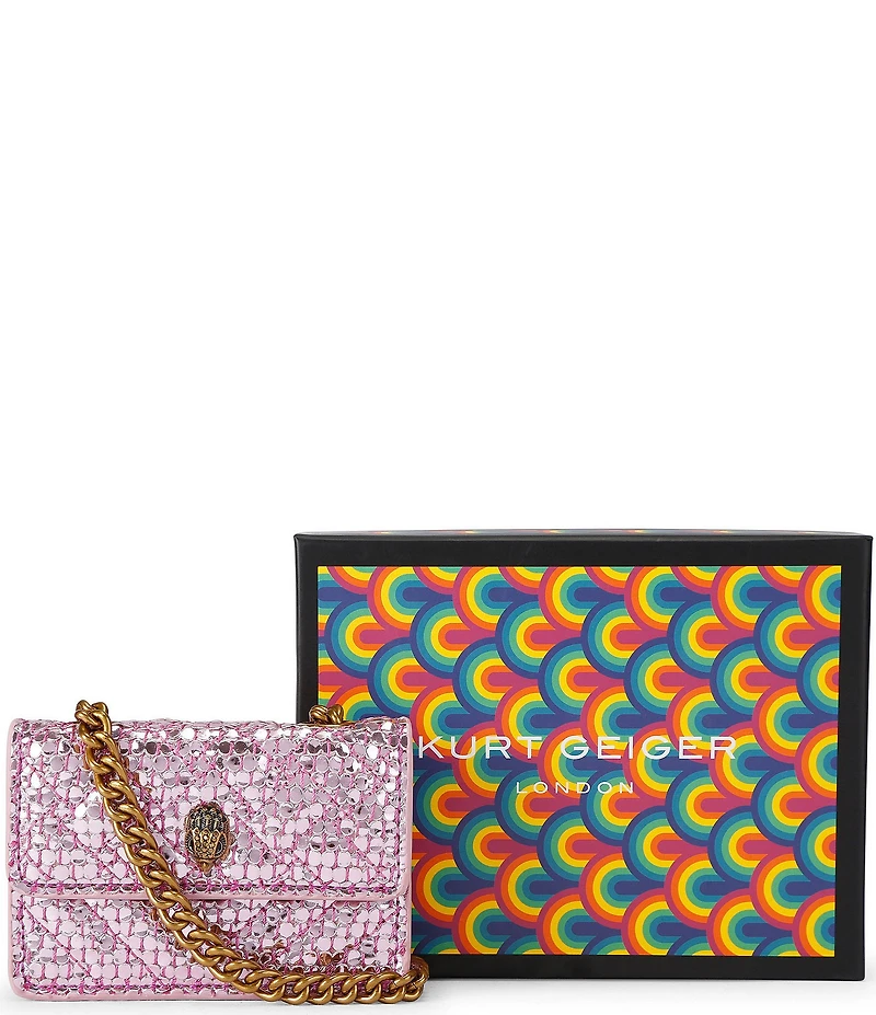 Kurt Geiger London Micro Kensington Metallic Crossbody Bag