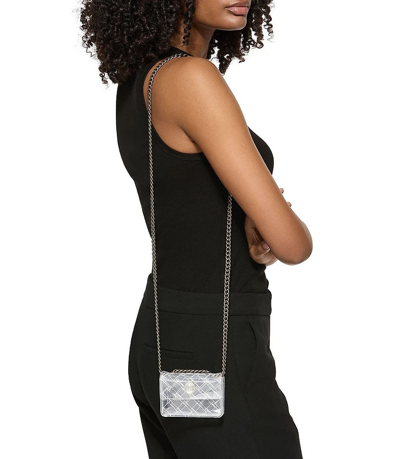 Kurt Geiger London Micro Kensington Clear Crossbody Bag