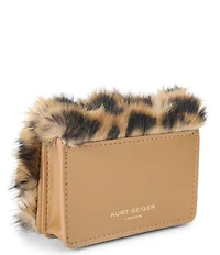 Kurt Geiger London Micro Kensington Crystal Eagle Faux Fur Crossbody Bag
