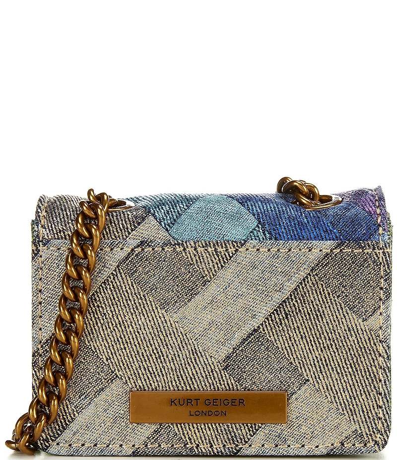 Kurt Geiger London Micro Kensington Denim Crossbody Bag