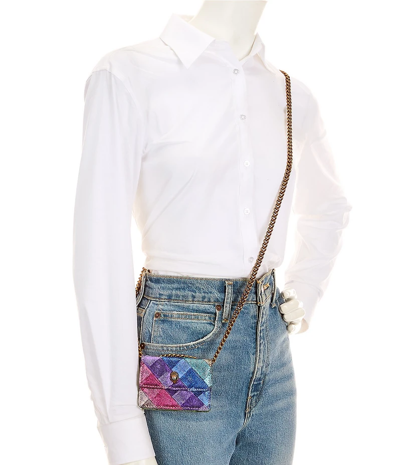 Kurt Geiger London Micro Kensington Denim Crossbody Bag