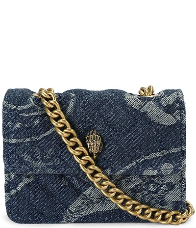 Kurt Geiger London Micro Kensington Denim Paisley Crossbody Bag
