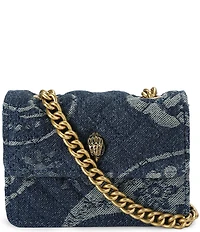 Kurt Geiger London Micro Kensington Denim Paisley Crossbody Bag