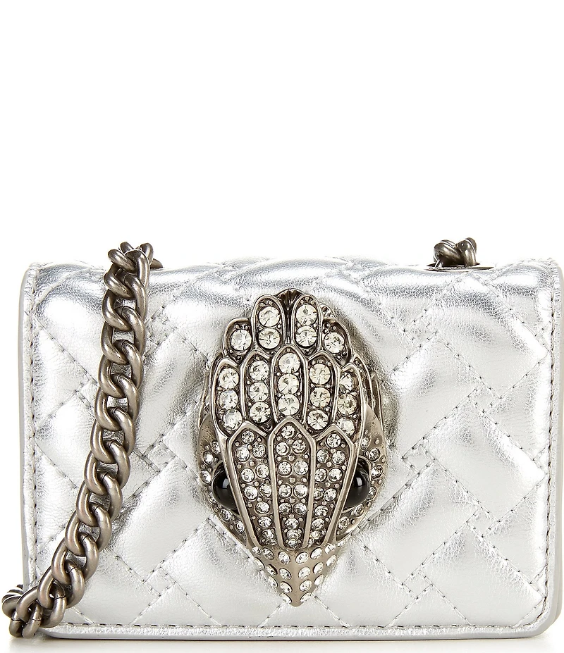 Kurt Geiger London Micro Kensington Metallic Rhinsteoned Eagle Crossbody Bag