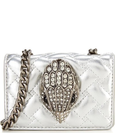 Kurt Geiger London Micro Kensington Metallic Rhinsteoned Eagle Crossbody Bag