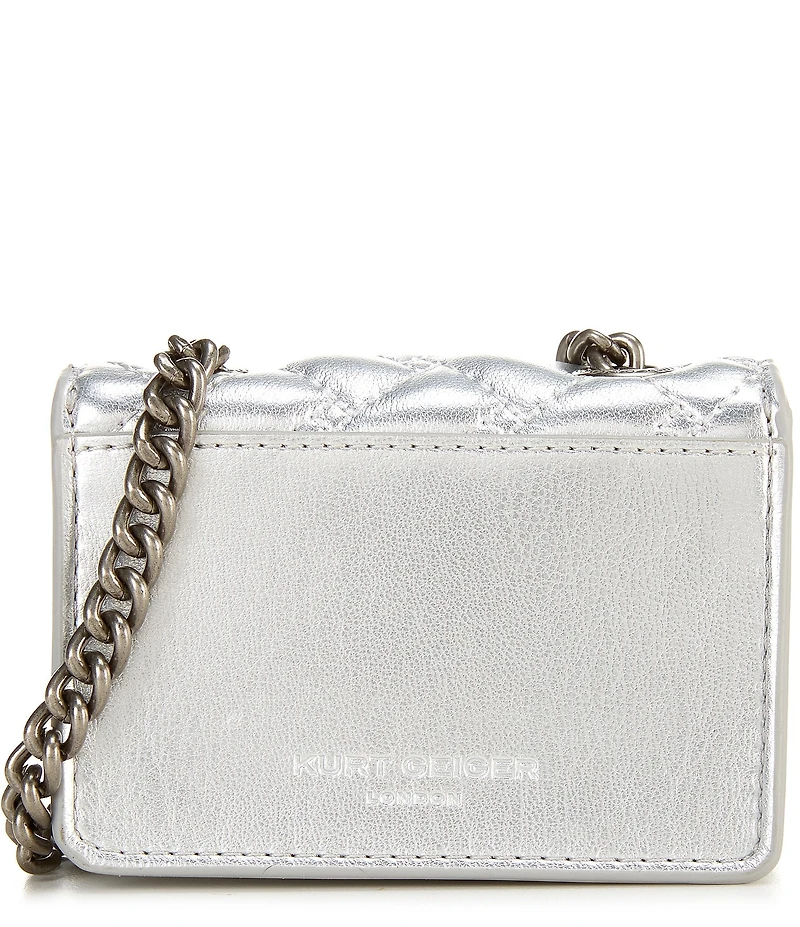 Kurt Geiger London Micro Kensington Metallic Rhinsteoned Eagle Crossbody Bag
