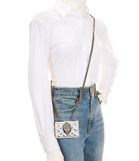 Kurt Geiger London Micro Kensington Metallic Rhinsteoned Eagle Crossbody Bag