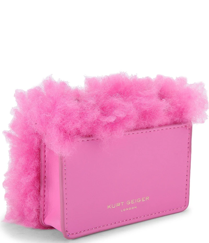 Kurt Geiger London Micro Kensington Eagle Faux Fur Crossbody Bag