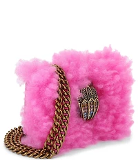 Kurt Geiger London Micro Kensington Eagle Faux Fur Crossbody Bag