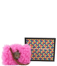 Kurt Geiger London Micro Kensington Eagle Faux Fur Crossbody Bag