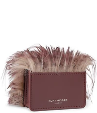 Kurt Geiger London Micro Kensington Rhinestone Eagle Faux Fur Crossbody Bag