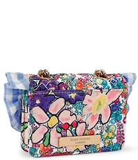 Kurt Geiger London Micro Kensington Floral Ruffle Gingham Kurt Crossbody Bag