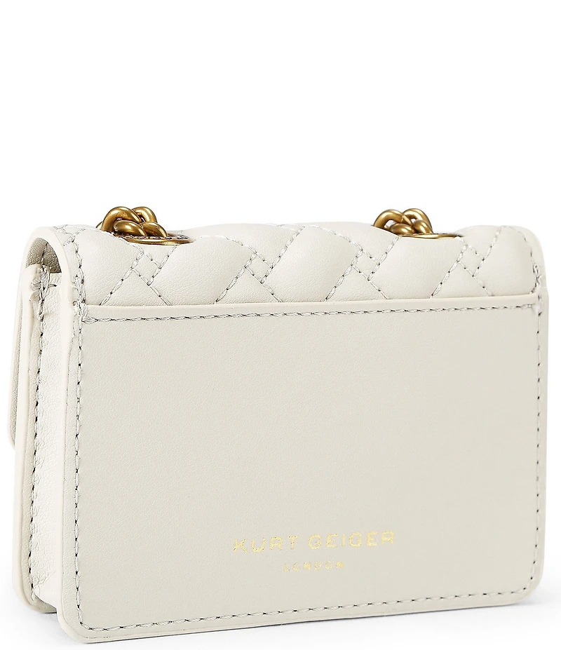 Kurt Geiger London Micro Kensington Quilted Chain Crossbody Bag
