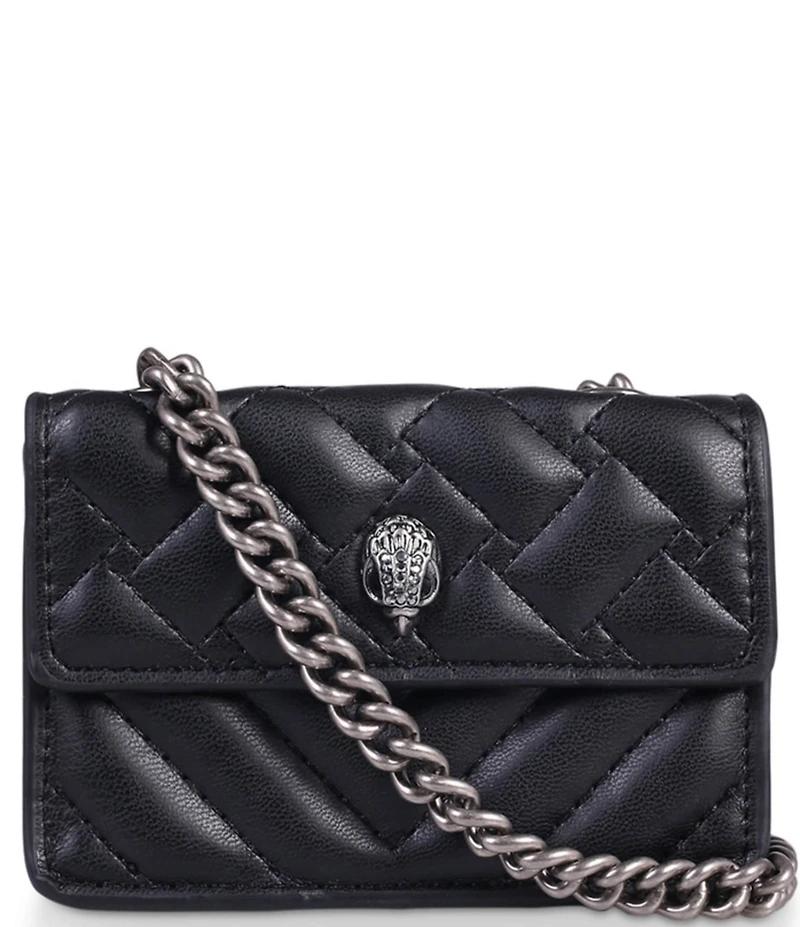 Kurt Geiger London Micro Kensington Silver Hardware Quilted Crossbody Bag