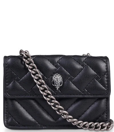 Kurt Geiger London Micro Kensington Silver Hardware Quilted Crossbody Bag